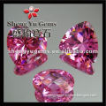 bulk pink heart shaped cz stones wuzhou gemstone(CZTN005)